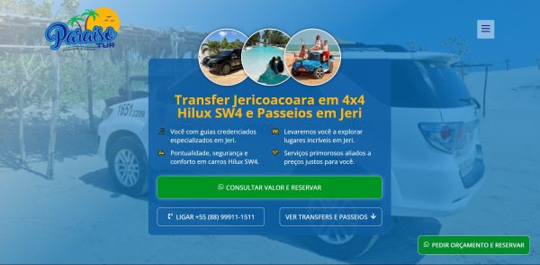 Landing Page Paraíso Tur