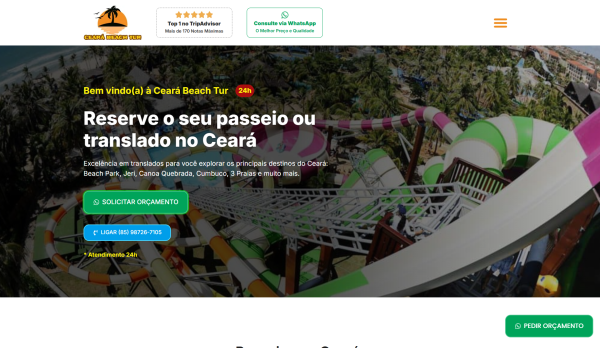 SITE TURÍSTICO Persuasivo e Otimizado para o Google (Adesão: Setup + 12 Meses de Assinatura)